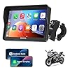 ESSGOO CarPlay Moto 5" Écran Tactile IPS avec CarPlay & Android Auto sans Fil, GPS Moto Étanche, Musique Bluetooth, Navigation, Support Siri, Installation & Démontage Faciles
