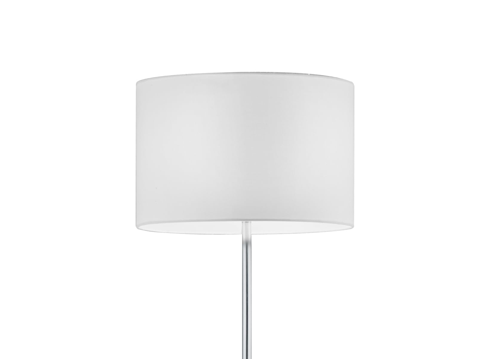 Trio Leuchten LED Stehleuchte Hotel 401100101, Metall Nickel matt, Stoffschirm weiß, exkl. 1x E27
