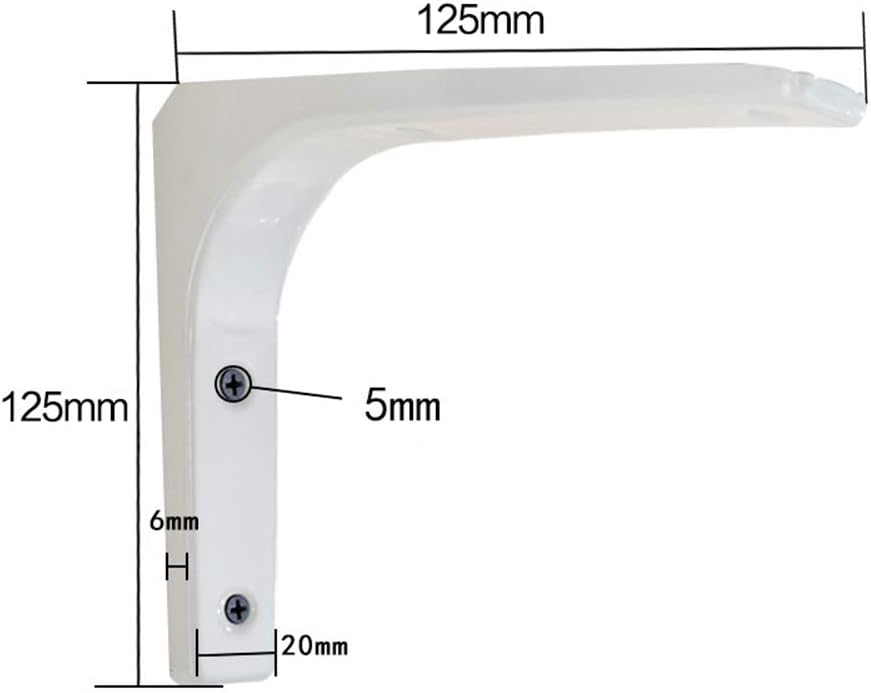 Shelf Bracket,1 Pair Scaffold Board Angle Brackets White -Support Heavy Duty Floating Brackets L Shape Book Shelf Bracket - Wall Support Corner Brace, Save Space, Sturdy Enough, Easy To Install