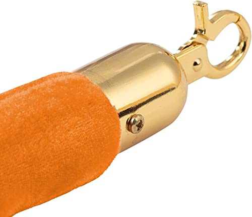 Barrière de velours industrielle orange pour sécuriser les grandes ouvertures