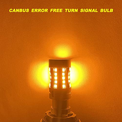 Sidaqi 1156 7507 Led Bulbs Amber For Front Rear Turn Signal Bulb Built-In Load Resistor 46 Led 42W Bau15S Py21W 1141 7507 Led Turn Signal Bulb Canbus Error Free 12-24V (2Pcs) #TOP7