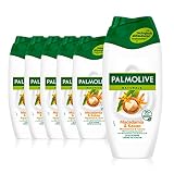 Palmolive Duschgel Naturals Macadamia & Kakao, 6 x 250ml - Cremedusche mit Feuchtigkeitsmilch und Macadamia- & Kakao-Duft