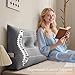 cnsmak Triangular Wedge Headboard Pillows Twin Dorm Headboard Pillow Long Backrest Positioning Support for Sleeping Back Pillow for Bed Sitting Up Wedge Pillow Reading Bed Lumbar Pillow