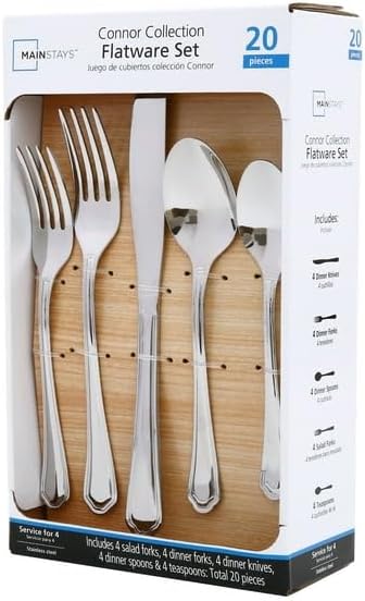 Mainstays Tear Drop 20pc Flatware Set