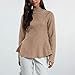 Womens Mock Neck Sweater Peplum Long Sleeve Dressy Fall Basic Fashion Tunic Solid Color Slim Business Casual Jumper S-XL