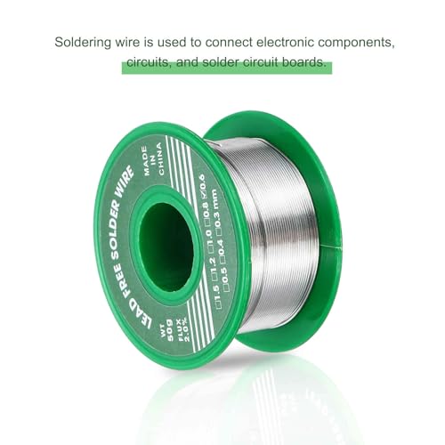Image of MECCANIXITY Rosin Core Solder, 50g Tin Solder Wire Flux Core Solder 0.6mm for Electrical Soldering, Sn99.3 Cu0.7