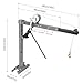 1000 LBS Truck Crane Hoist, 4 Adjustable Lifting Capacities (500/600/700/1000 LBS), Pickup Truck Crane with Hitch Mount/Jib Crane, 360° Swivel, Cable Winch & Folding Design for Pickups Lifting