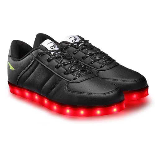 Image of ASIAN Men's Led Light High Glowing Dancing Multicolour Changing White Casual Sneaker Shoes with USB Cable Charging Shoes for Men's & Boy's Disco