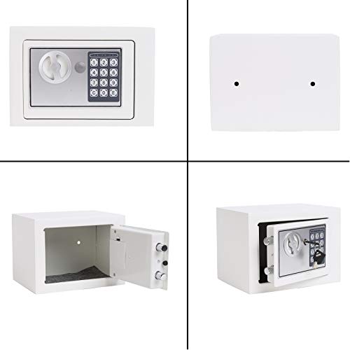 Yuanshikj Electronic Deluxe Digital Security Safe Box Keypad Lock Home Office Hotel Business Jewelry Gun Cash Use Storage (Silver 1) #TOP2
