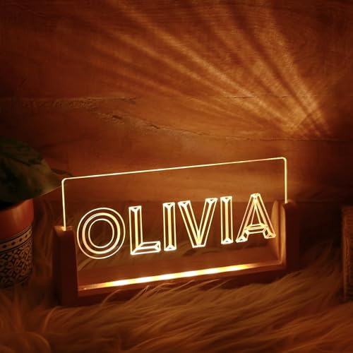 Lámpara de noche personalizada con nombre para niños miniatura 7