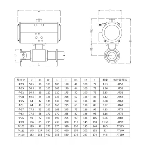 Vanne à bille inox 304 de 45mm résistant à la corrosion - 4