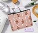 IWXYI Christmas Gingerbread Man Makeup Bags with Zipper,Pink Christmas Gingerbread Man Makeup Bag Zipper Pouch Travel Toiletry Gifts For Women