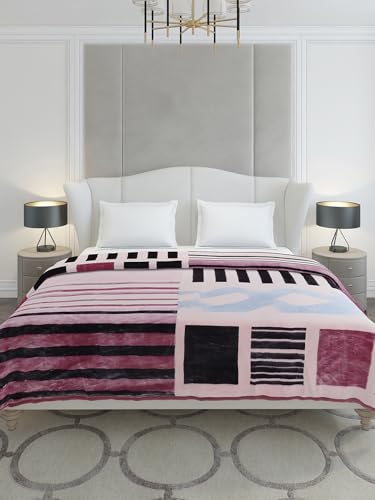 Image of Monte Carlo Double Bed Heavy Winter Blanket Gulnar 3 Ply 900 GSM | 4.7 KG (240x220 CM), Magenta