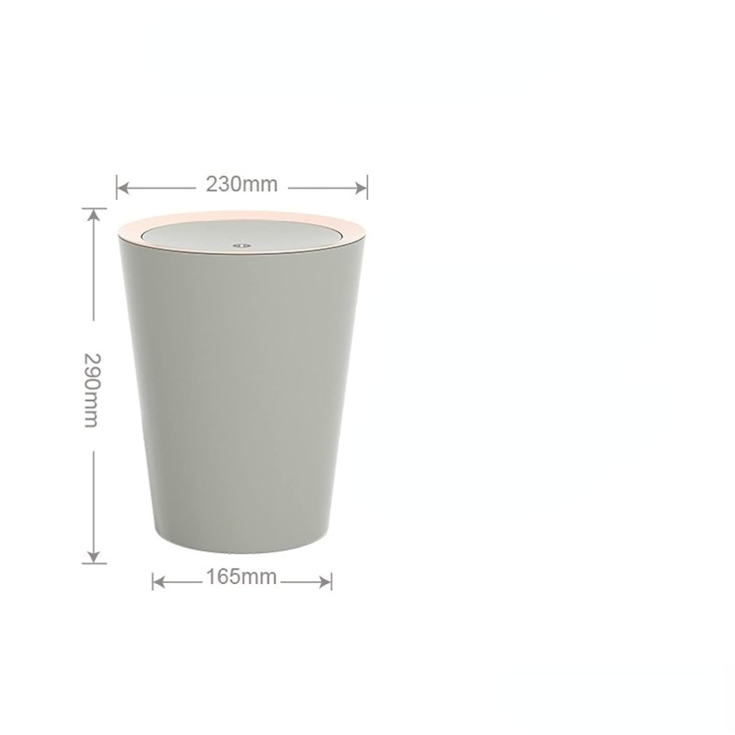 Trash Can with Swing Lid, Stylish&Durable Rubbish bin for Cupboard/Bathroom/Bedroom/Office/Camping, Indoor/Outdoor Use, 7.5L Green