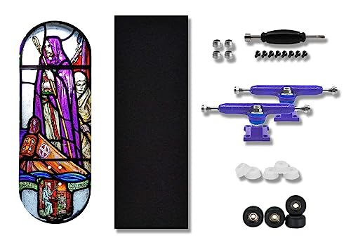 Teak Tuning Heat Transfer Graphic 34mm Fingerboard Complete - St. Columbia Stained Glass Edition