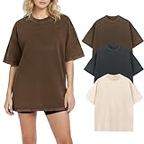 Matière et style : Le t-shirt oversize pour femmes, au look décontracté vintage, est composé d'un tissu doux en coton et se distingue par une qualité de fabrication exceptionnelle. La polyvalence de ce basique permet la création de tenues variées. Sa coupe convient à différents types de morphologie.
