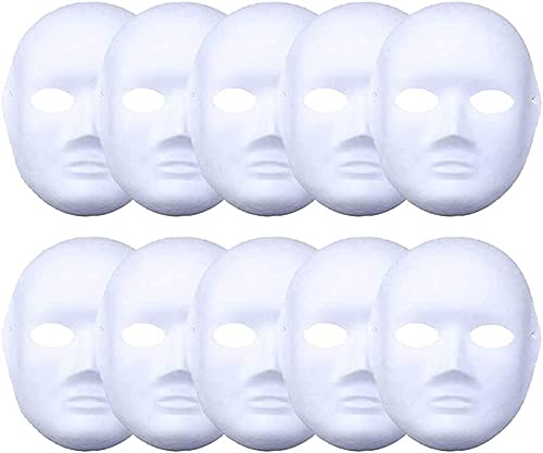 Masque de pulpe blanc à personnaliser pour soirées déguisées et ateliers