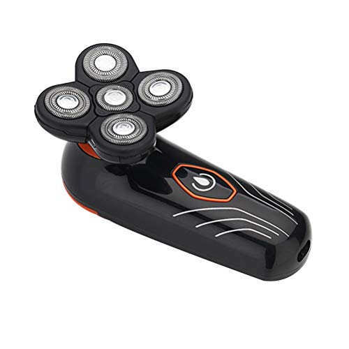 Lurrose À prova d'água recarregável 5 cabeças flutuante masculino barbeador elétrico barba aparador