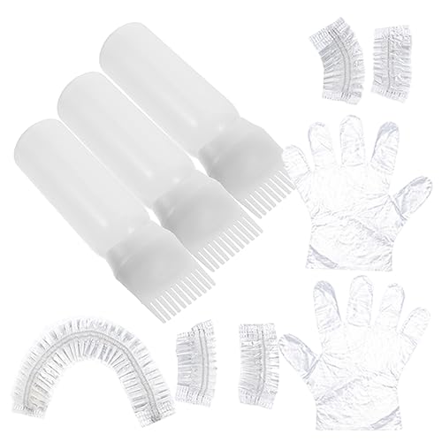 BAZEITFLOW Kit de Teinture Cheveux Complet avec Applicateur Huile Peigne Racine Flexible et Gants pour Usage Professionnel et Débutant Adapté à Tous Types de Cheveux Décoloration et