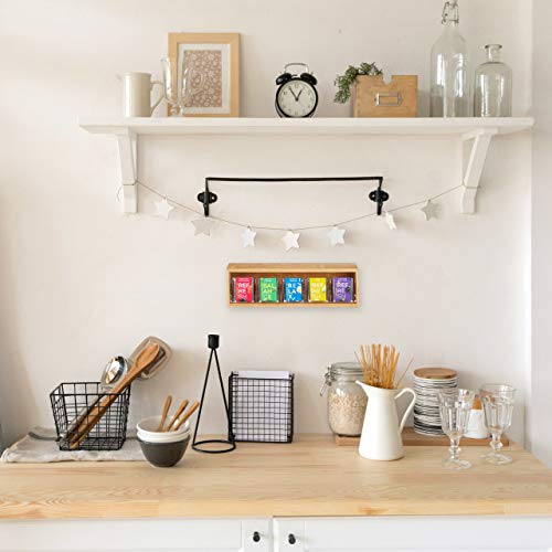 Boîte à thé bambou 5 compartiments coffret rangement sachet épice - 3