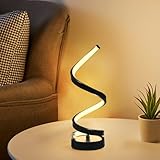 XINYASEE Lámpara de mesa LED moderna y sencilla, Lámpara de escritorio de temperatura tricolor, Lámpara ocular creativa (Negro)