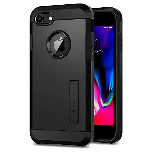 Spigen Tough Armor 2 Fodral Kompatibel med iPhone 8 och kompatibel med iPhone 7 -Svart