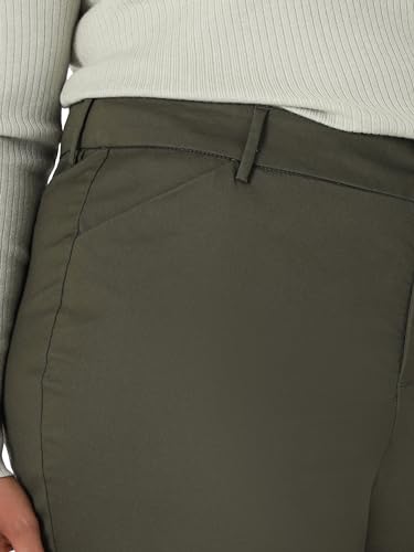 Lee Women's Plus Size Wrinkle Free Relaxed Fit Straight Leg Pant, Frontier Olive, 26 Plus Long - image 2