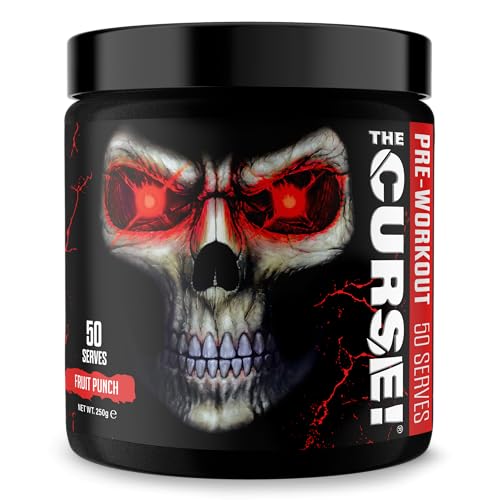 JNX Sports The Curse! Pre-Workout Powder – Fruit Punch, 250g | Energy, Focus & Endurance Booster | Beta-Alanine, Creatine, L-Citrulline, Caffeine