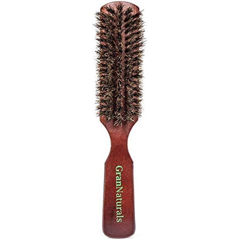 GranNaturals Men's Boar Bristle Grooming Brush Cover