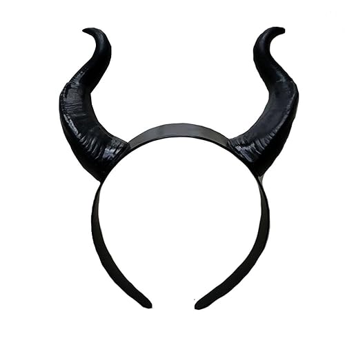 Miniatura 6 de Furimuk Diadema negra con cuernos de diablo para cosplay, accesorio gótico de belleza para Halloween, accesorios para el cabello, disfraz de fiesta