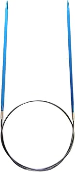 Kollage Square Circular Blue 24-inch 61cm Knitting Needle with Firm Cable 4 US / 3.50 mm