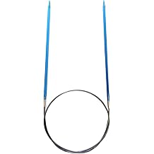 Kollage Square Circular Blue 24-inch 61cm Knitting Needle with Firm Cable 4 US / 3.50 mm