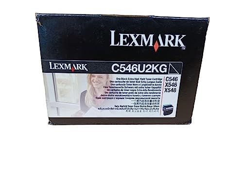 Cartouche de Toner Noir Lexmark C546U2KG 8000 Pages Haute Capacité