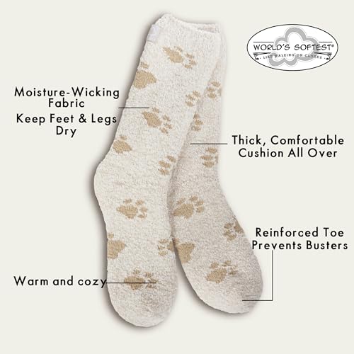 Image of World's Softest Cozy Collection Crew Socks - Smooth Multi Colors Cozy Socks - Knit Top Holiday Spirit Fashion Socks