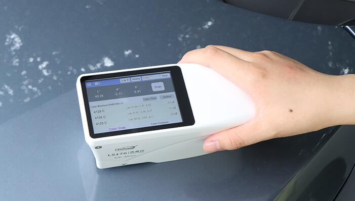 LS176 Spectrophotometer, Handheld Colorimeter for Color Matching, 3.5-inch Touch Screen, QC Testing Function, Date Output