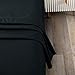 Toodou Soft Brushed Microfiber Black Full Size Flat Sheets-Comfortable and Durable Flat Sheet is Made of Premium Fabric Which Have Great Breathability