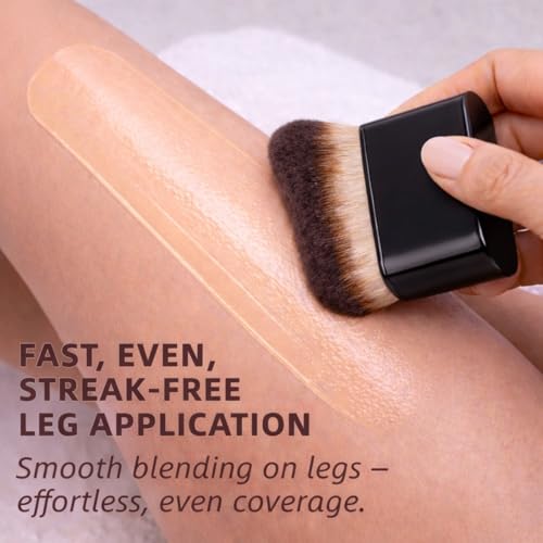 Driyi Self Tanner Brush for Body & Face – Streak-Free Kabuki Brush for Tanning Mousse, Lotion, Bronzer, Sunless Tanner, Body Makeup, Foundation, Concealer – Large Vegan Self Tanning Applicator Tool — view 4