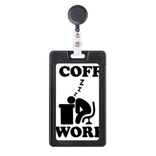 Porte-badge et étui rétractable porte-cartes No Coffee No Workee