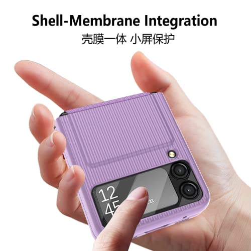 Capa para Samsung Galaxy Z Flip 3, dobradiça em forma de bagagem com integração de membrana de conch