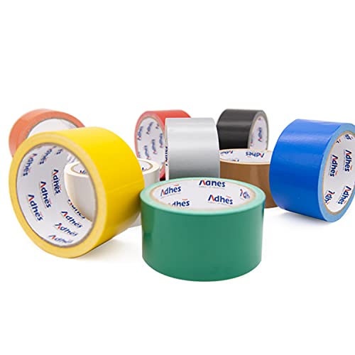 Plakband, pantsertape, weefseltape, kleurrijke pantserband, sets 9 rollen, 48 mm x 10 m, blauw, oranje, geel, groen, wit, zilver, goud, rood, zwart zelfklevende tape - Afbeelding 5