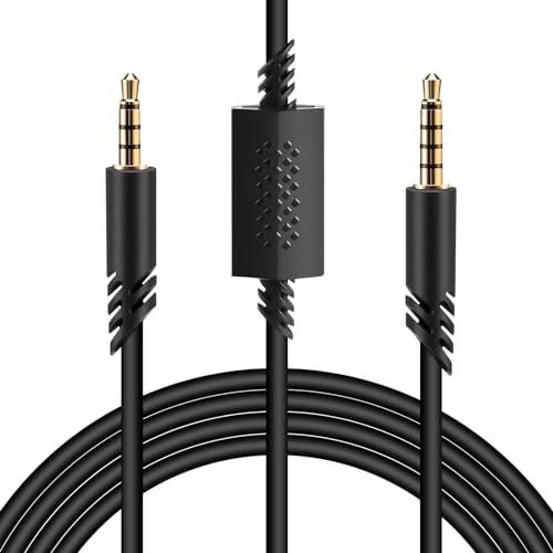 Replacement A40 Cord Compatible with Astro A40 Cable Headset,TPE Cable A40 Inline Mute Cable 2.0M Audio Cable for Astro A10/A40TR Gaming Headset,Compatible with PS5/PS4 Controller 6.6 Feet,Black