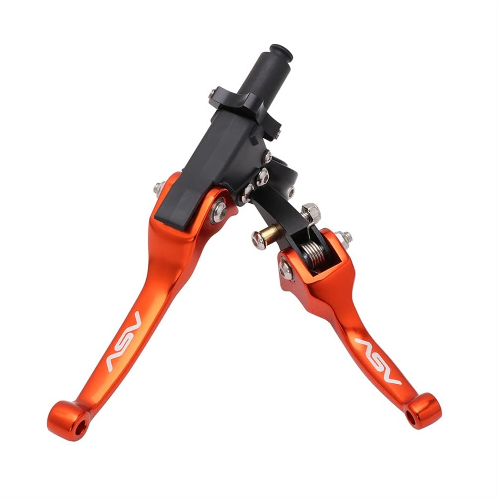 Manetas Moto Palancas de freno de embrague Dirt Bike Manillar Universal Maneta Freno Moto (Color : Orange set)