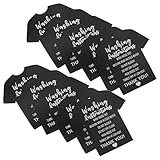 Healeved Étiquettes de Lavage pour Vêtements en Tissu 300 Fiches Noires Résistantes Instructions Claires pour T Shirts Cartes D’Entretien Lavables pour Boutiques et E Commerce