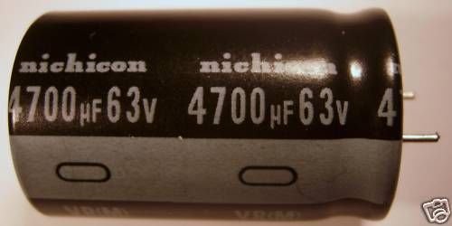 NICHICON UVR1J472MRD VR Series 4700 uF 63 V 20 % Through Hole Radial Aluminum Electrolytic Capacitor