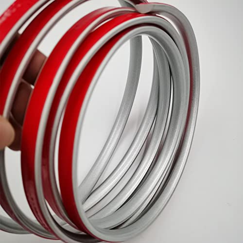 10Ft New Backsplash Tile Edge Trim,Peel And Stick Tile Trim Edging,Self Adhesive Flexible Tile Liner,Border & Countertop Decoration For Kitchen And Bathroom Backsplash (Silver) #TOP3