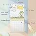 WOODAMORE Baby Calendar First Year with Stickers - Wildflower Baby First Year Memory Book, Babies Milestone Calendar Tracker, Babies 1st Book Keepsake for Newborn Girl