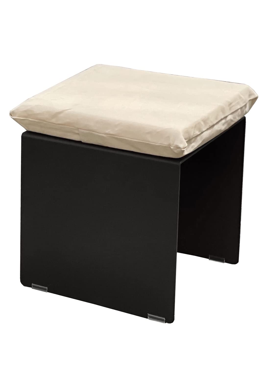 Tecnokit: Metal Evolution sedia da giardino in acciaio verniciato Silla cm 40x40x40h (NERO)