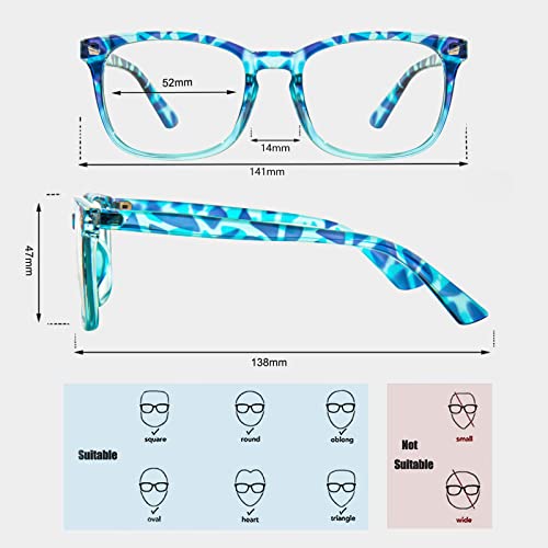 image for MAXJULI Blue Light Blocking Glasses,Computer Reading/Gaming/TV/Phones 
