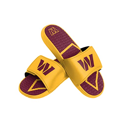 FOCO Washington Commanders NFL Mens Colorblock Big Logo Gel Slides - XL