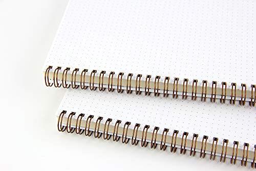 (2-Pack) B5 Dot Grid Notebook 100Gsm Bullet Spiral Journal 7.1 X 10 Inches - 80 Sheets Per Book, Thick Dotted Paper, Wirebound #TOP5